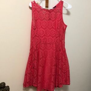 ✨BOGO FREE✨Coral Pink Lace High Low Dress